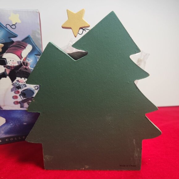 Snowman Coasters Set of 6 with Decorative Holder in Original Box Holiday Classic - Picture 4 of 12